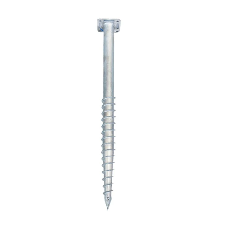 Square Flange Ground Screw Piles